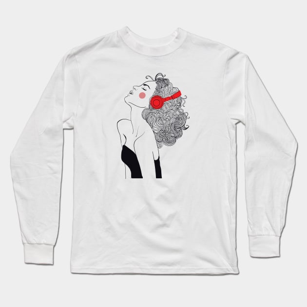 Musical Muse 1 Long Sleeve T-Shirt by EveFarb